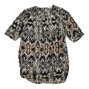 Junarose Abstract Sheer 3/4 Sleeve Tunic Blouse 16